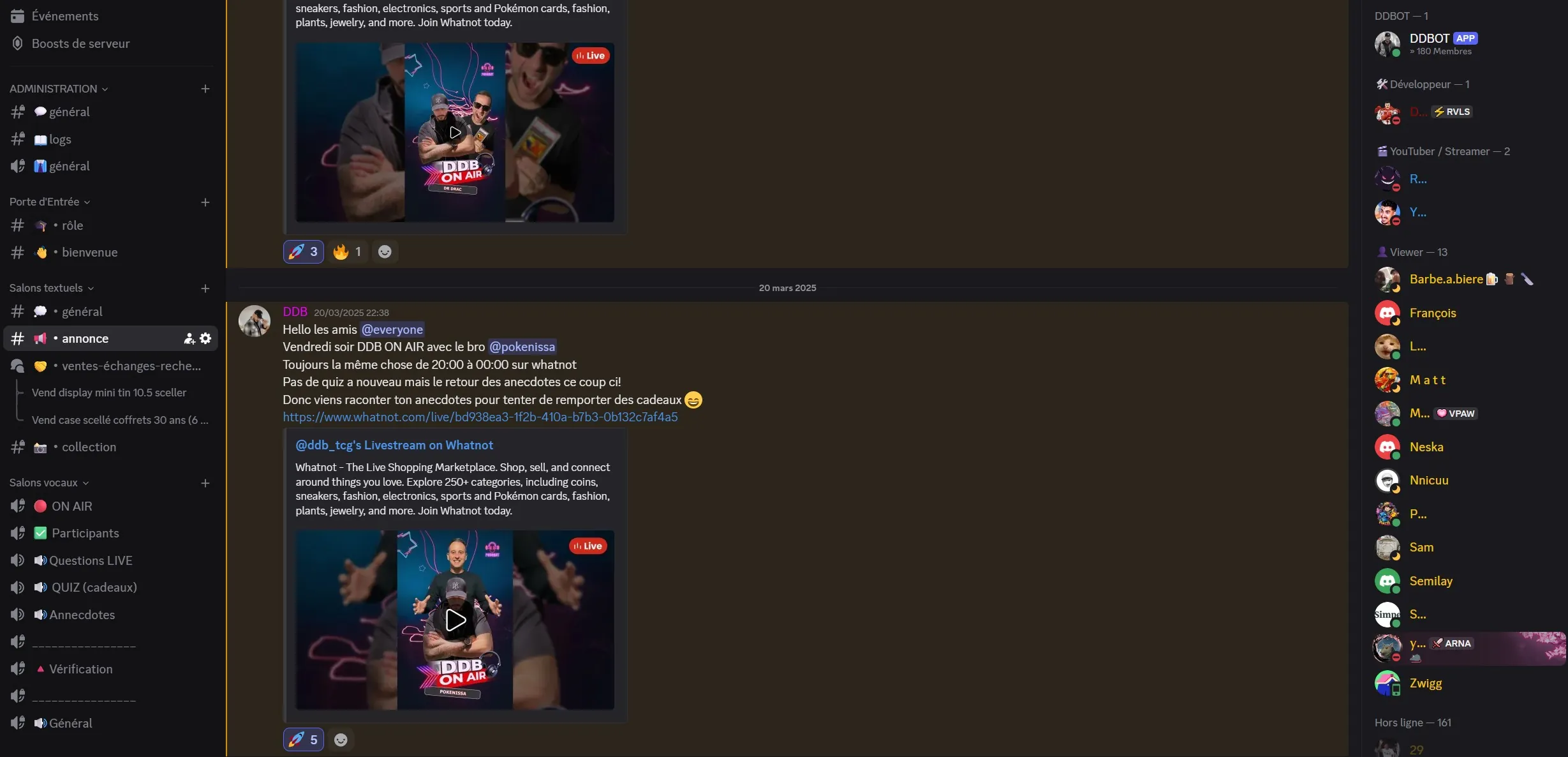 Communauté DDB sur Discord